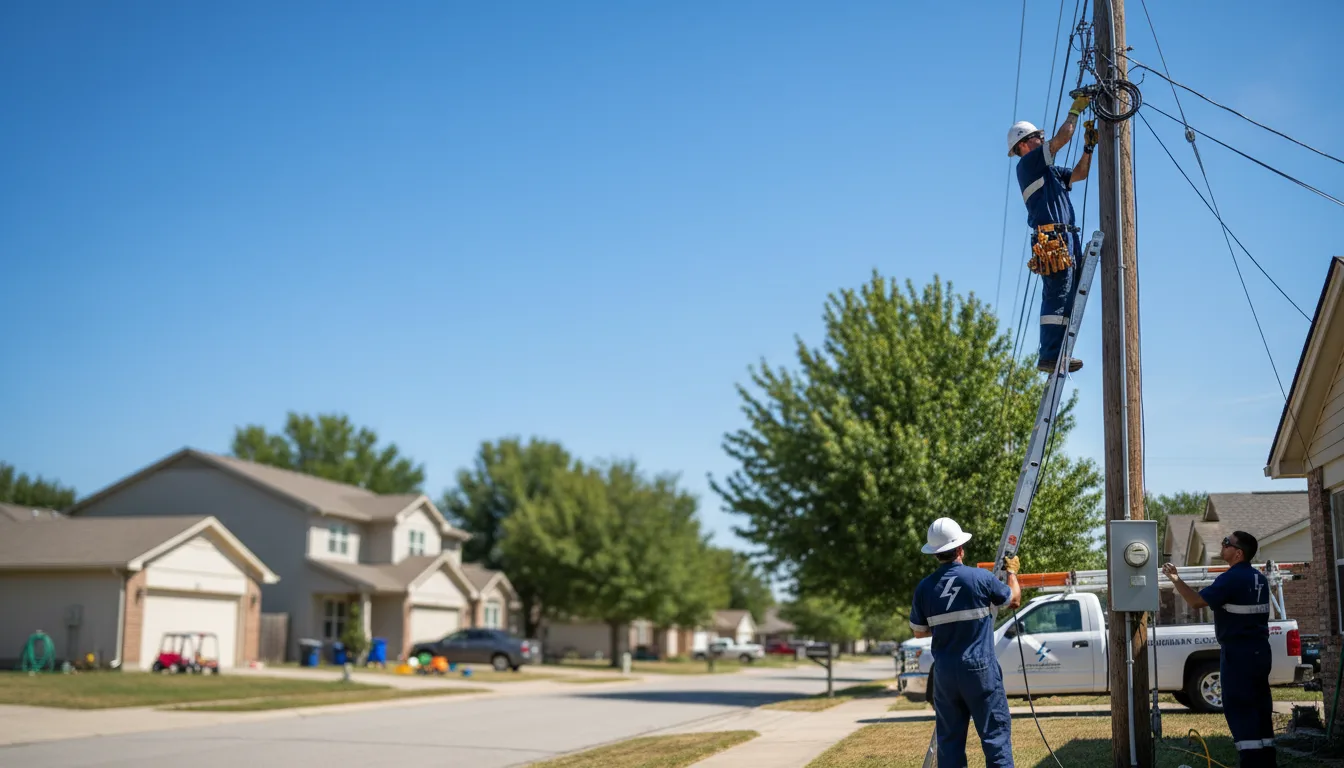 Residential electrician providing installation services in Pecan Gap, TX